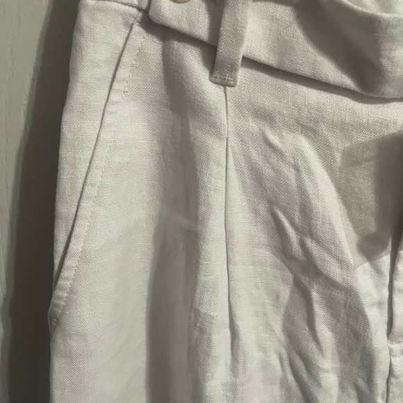 Madewell The Harlow Wide-Leg Pant in 100% Linen, color white, size 2. - Picture 5 of 12